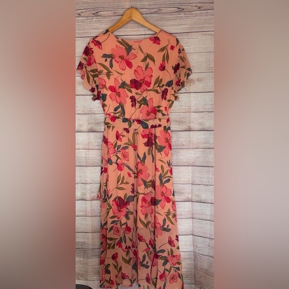 Floral Chiffon Ruffle Dress - Picture 2 of 9